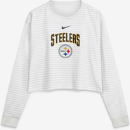 Nike Women's Nike White Pittsburgh Steelers Loose Fit Crop Top