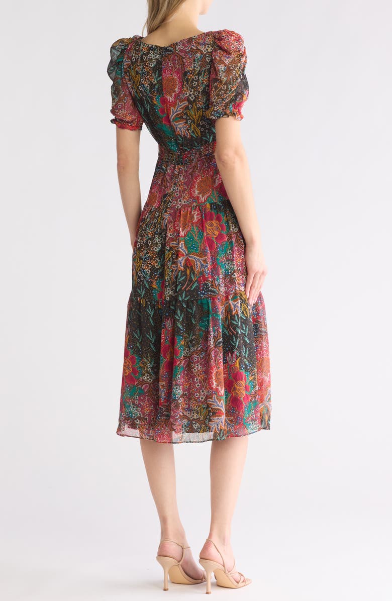 Vince Camuto Chiffon Tiered Dress, Alternate, color, Print