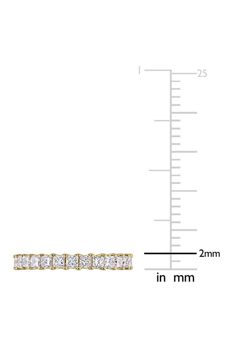 2 CTW Lab-Grown Diamond Princess Eternity Ring, Alternate, color, Yellow Gold