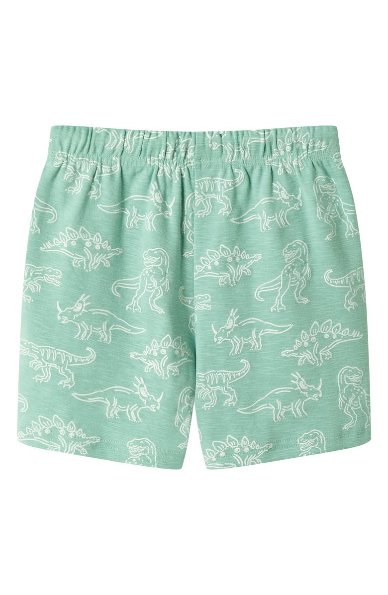 Andy & Evan Kids' Print Henley & Drawstring Shorts Set, Alternate, color, Green Dino