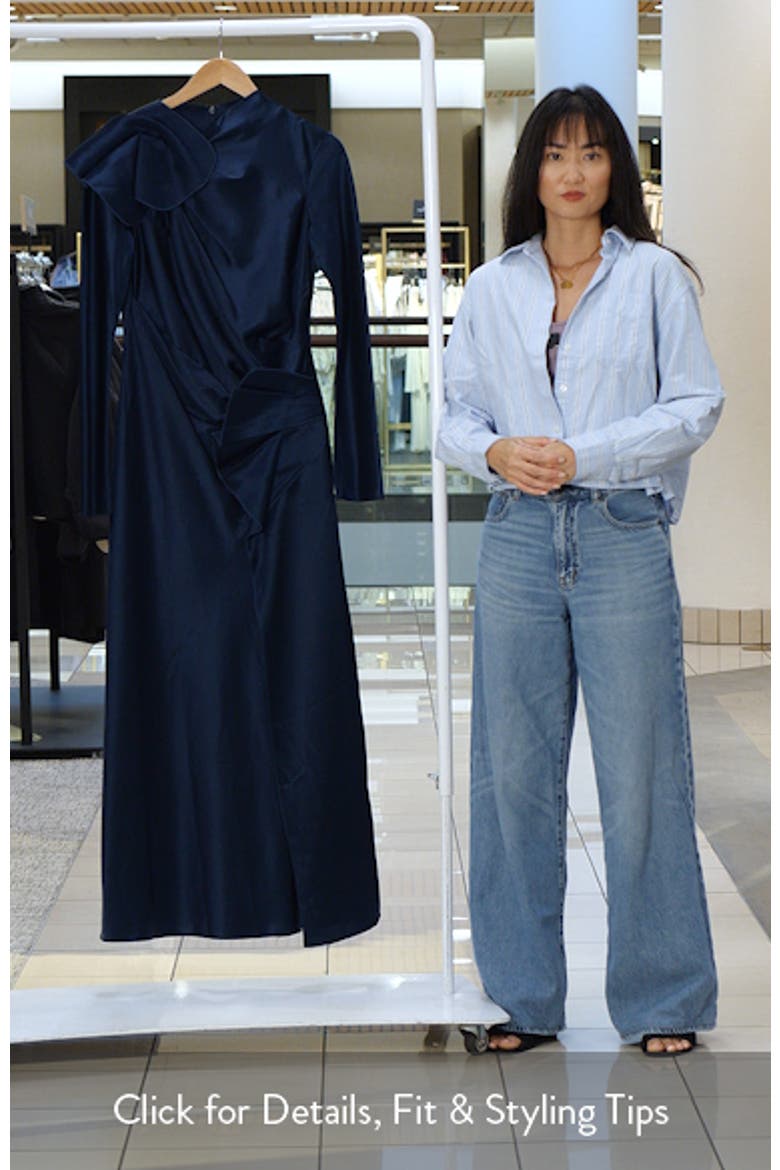 Ramwark Long Sleeve Satin Gown video