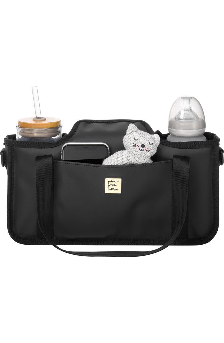 Petunia Pickle Bottom Wander Stroller Caddy, Alternate, color, Black Matte Leatherette