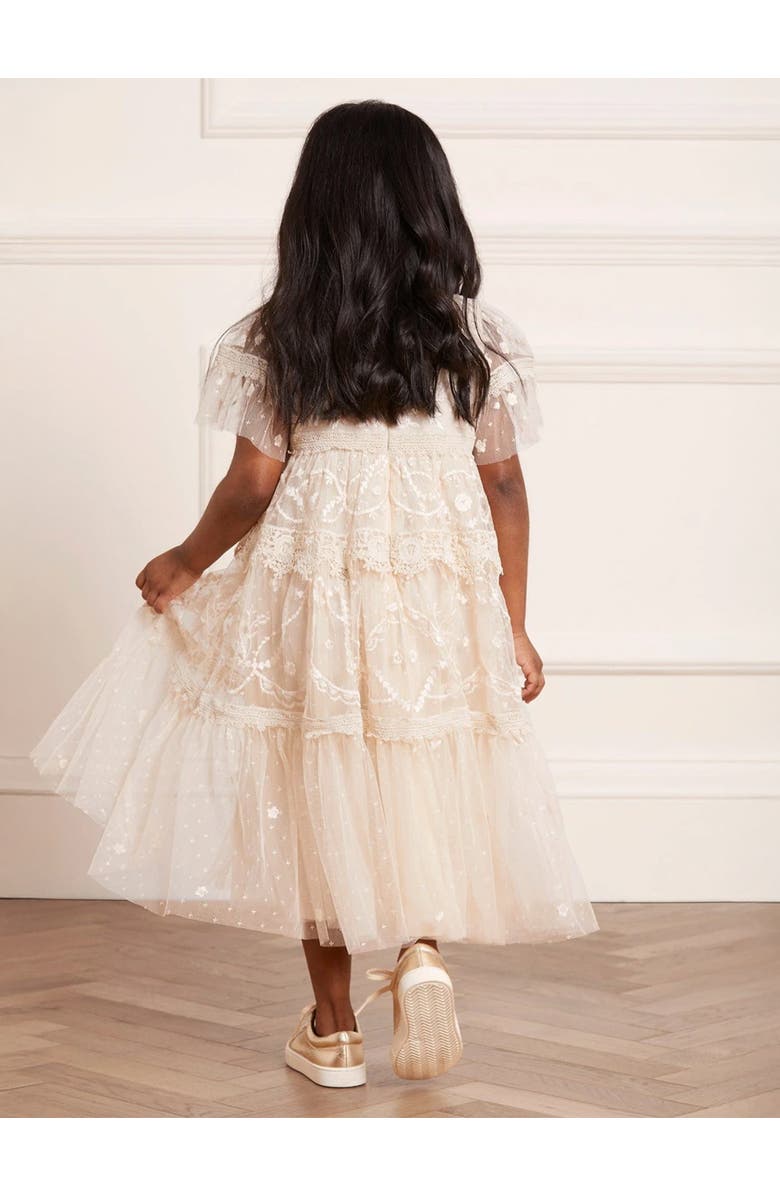 Needle & Thread Midsummer Lace Kids Dress, Alternate, color, Champagne