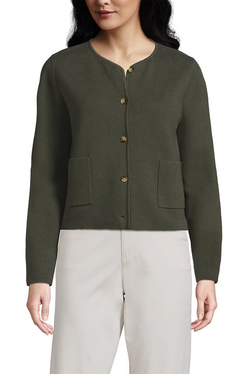 Fine Gauge Cotton Milano Blazer Sweater