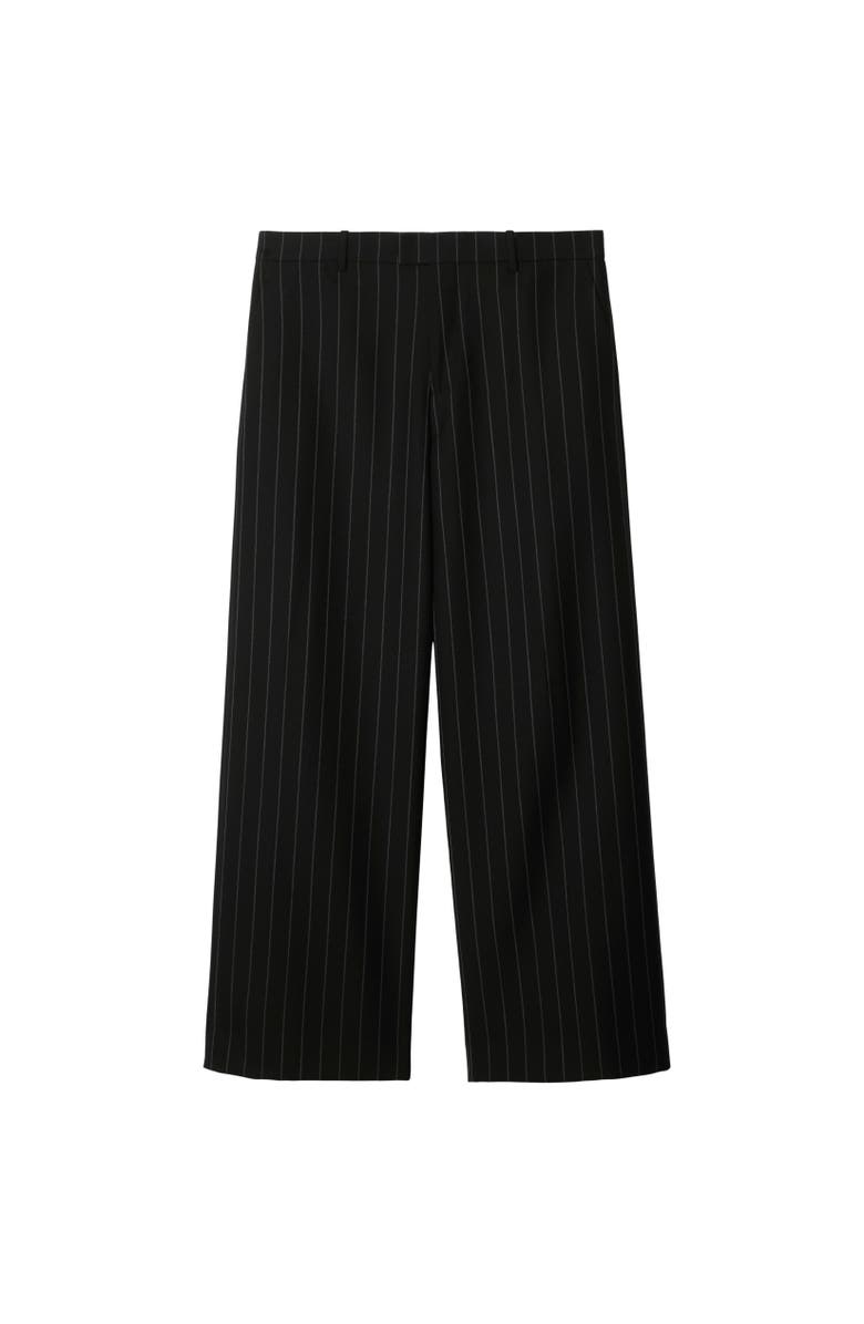 Burberry Pinstriped Wool Tailored Trousers, Alternate, color, 