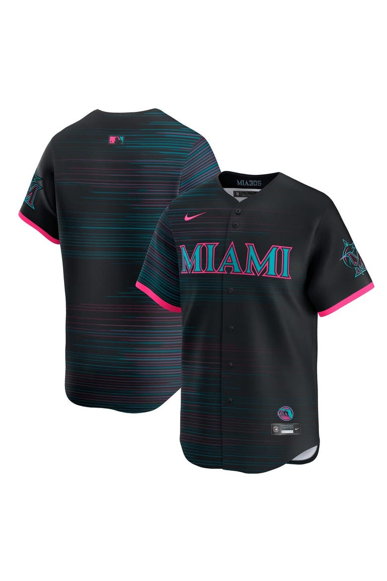 Men's Nike Black Miami Marlins 2025 City Connect Limited Jersey, Alternate, color, Black