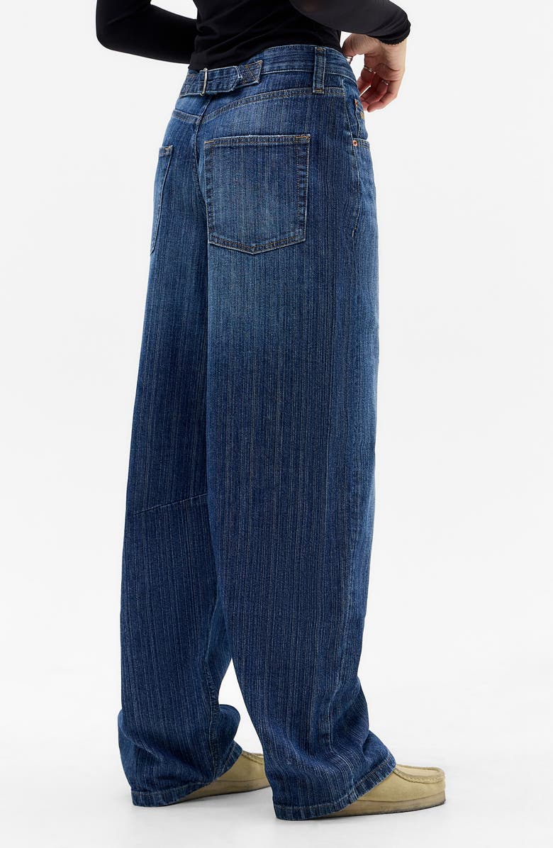 BDG Urban Outfitters Logan Stripe Barrel Leg Jeans, Alternate, color, Blue
