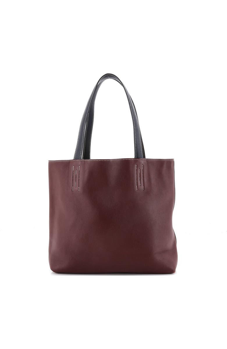 Pre-Owned Hermes Double Sens Tote Veau Sikkim 28, Alternate, color, Doublesens-Lime/Bordeaux