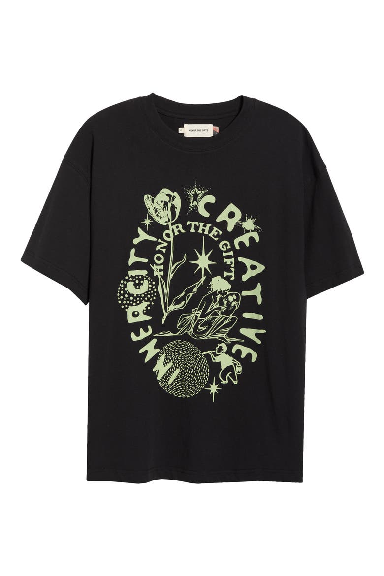 Inner City Creative Cotton Graphic T-Shirt, Alternate, color, BLACK