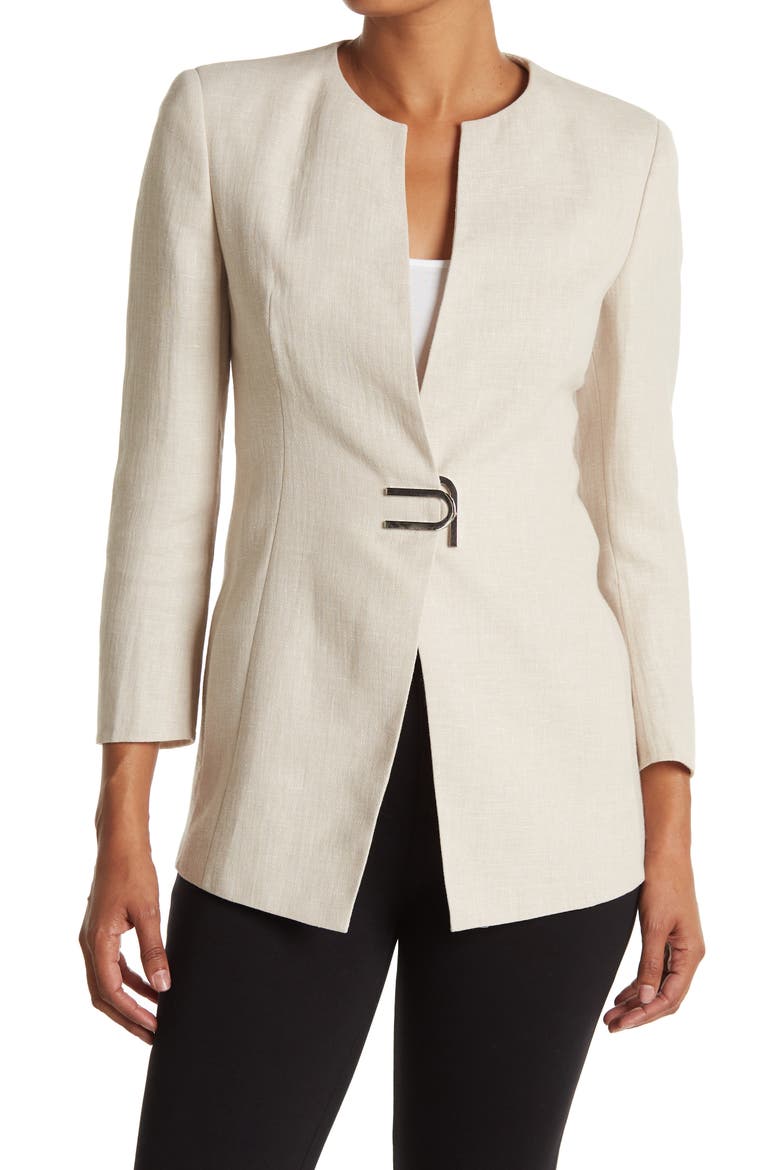 Ana Long Sleeve Jacket, Main, color, 034-CANVAS