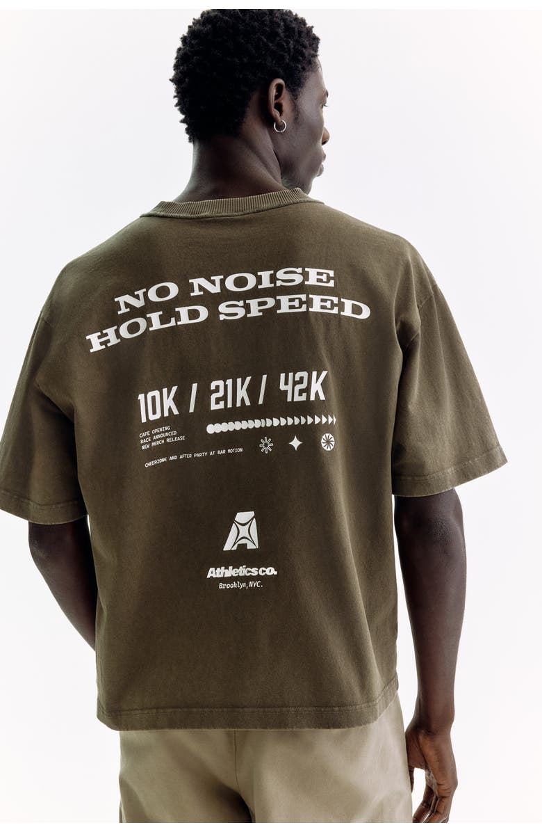H&M Printed Loose Fit T-shirt, Alternate, color, Brown/Athletics Co