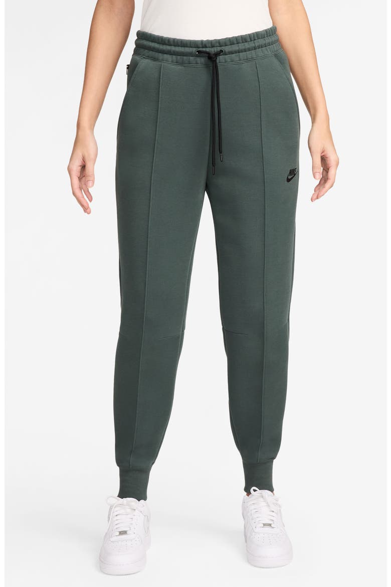 Sportswear Tech Fleece Mid-Rise Joggers, Main, color, VINTAGE GREEN/ BLACK