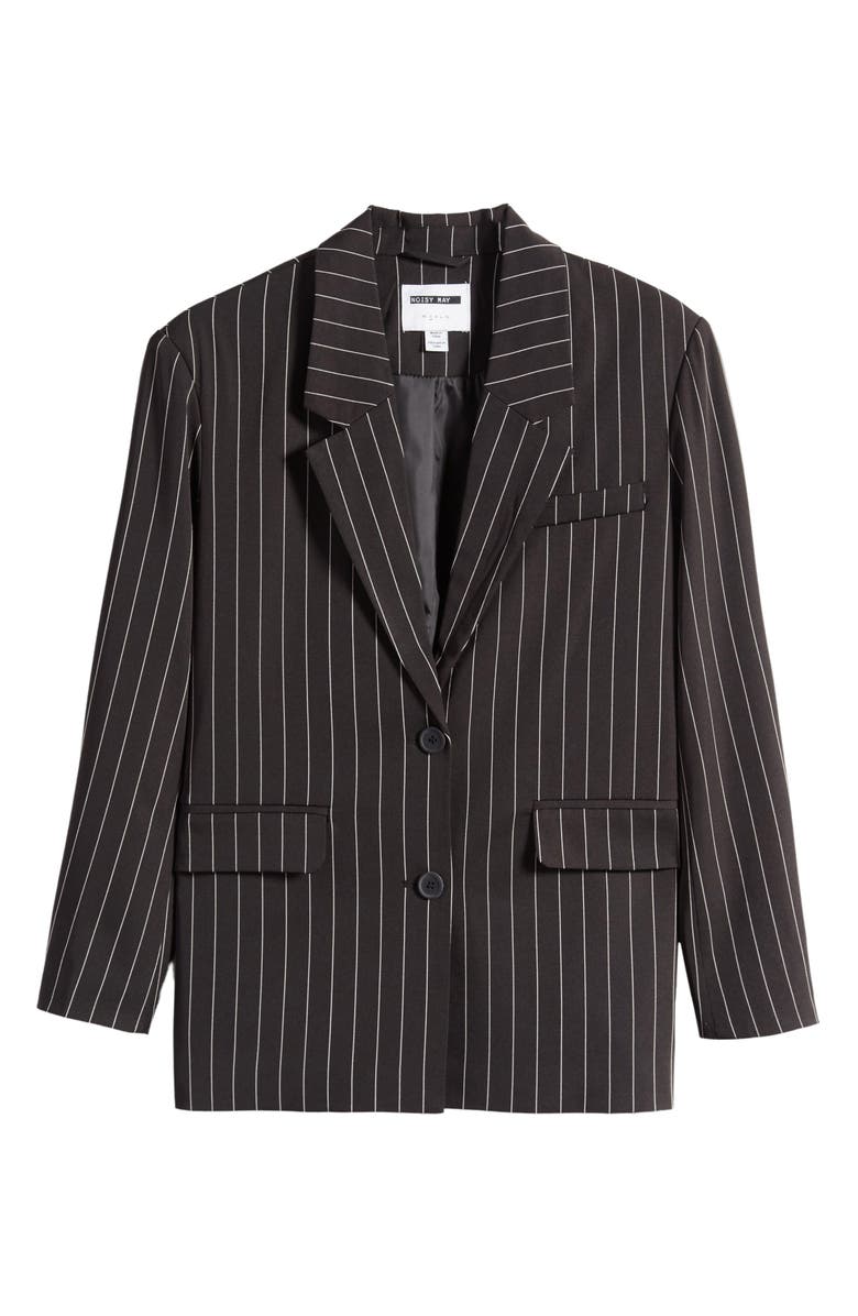 Noisy may Wednesday Pinstripe Oversize Blazer, Alternate, color, 