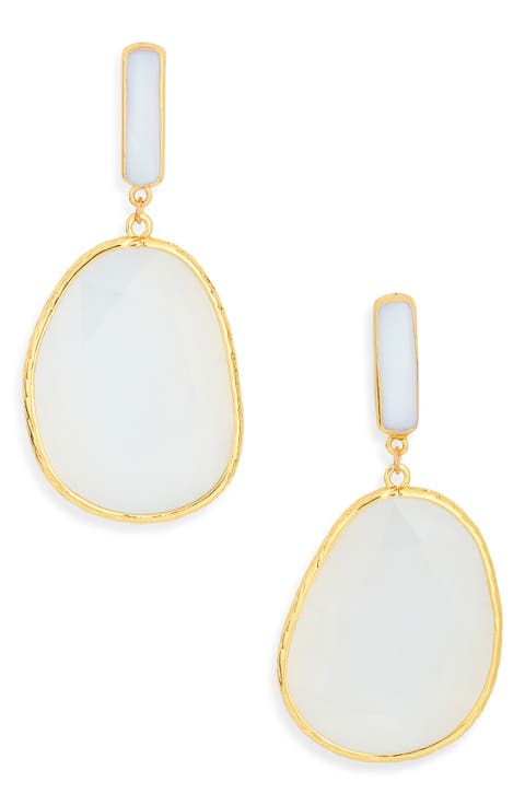 Organic Stone Drop Earrings