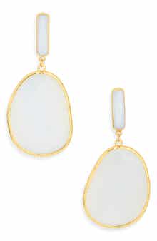 Organic Stone Drop Earrings