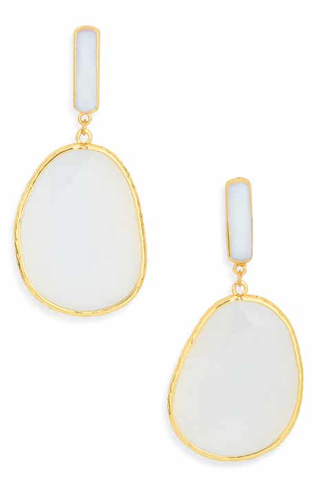 Organic Stone Drop Earrings