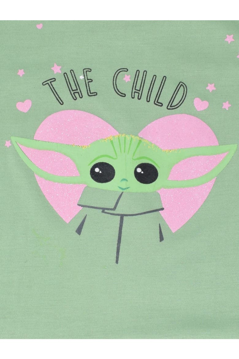 The Mandalorian Baby Yoda T-Shirt & Leggings Set, Alternate, color, Green