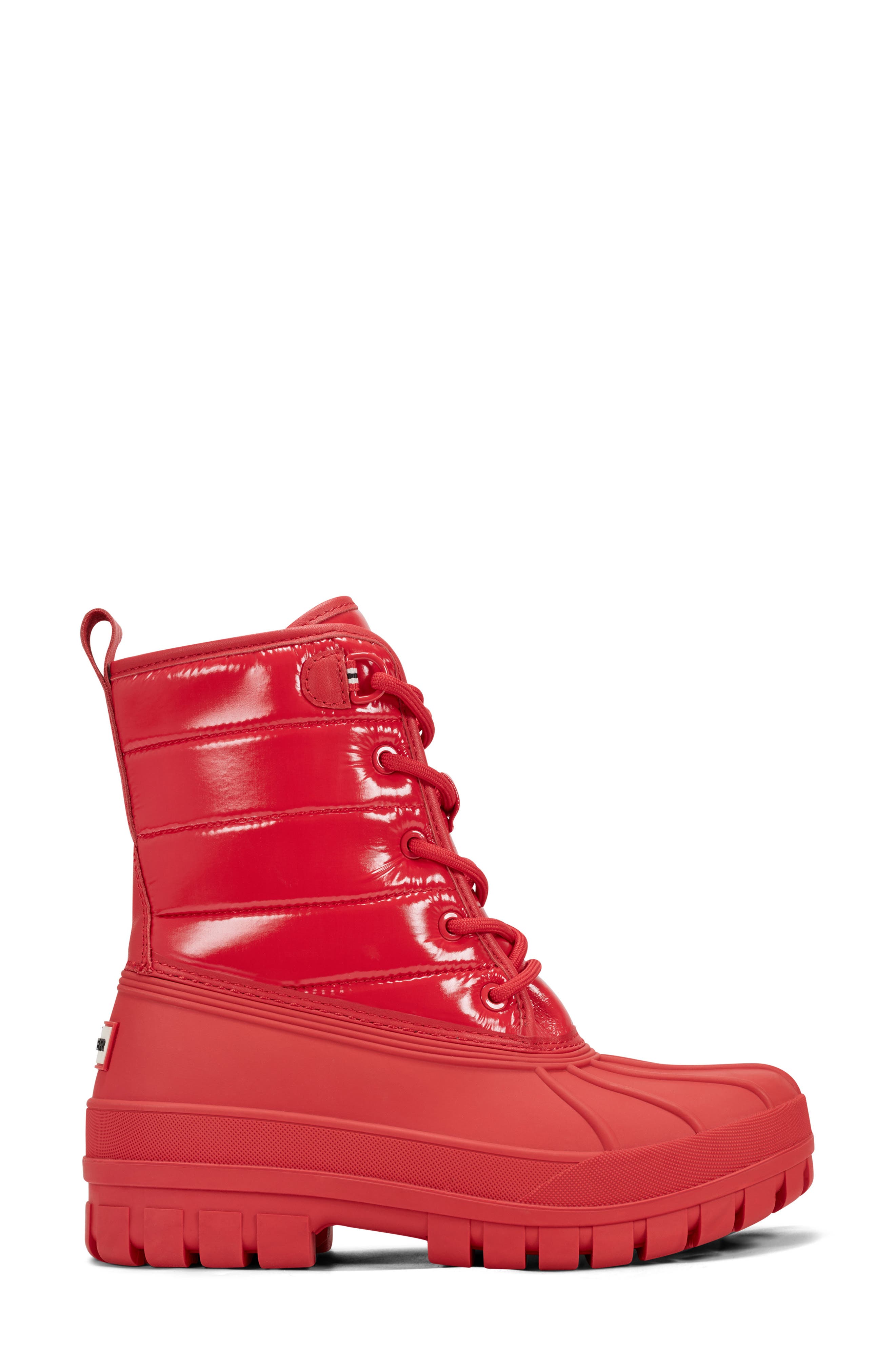 Hunter Stanly Insulated Waterproof Duck Boot, Alternate, color, Flashy Red