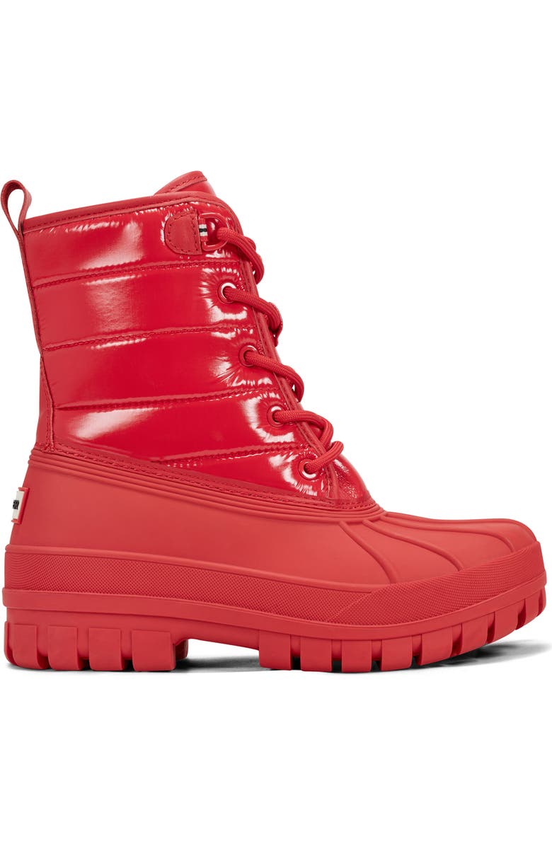 Hunter Stanly Insulated Waterproof Duck Boot, Alternate, color, Flashy Red