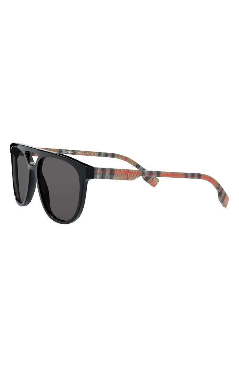 Burberry 56mm Aviator Sunglasses, Alternate, color,