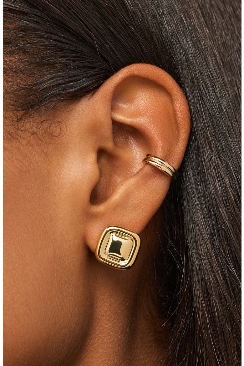Stud Earrings - Clara Studs, Alternate, color, Gold