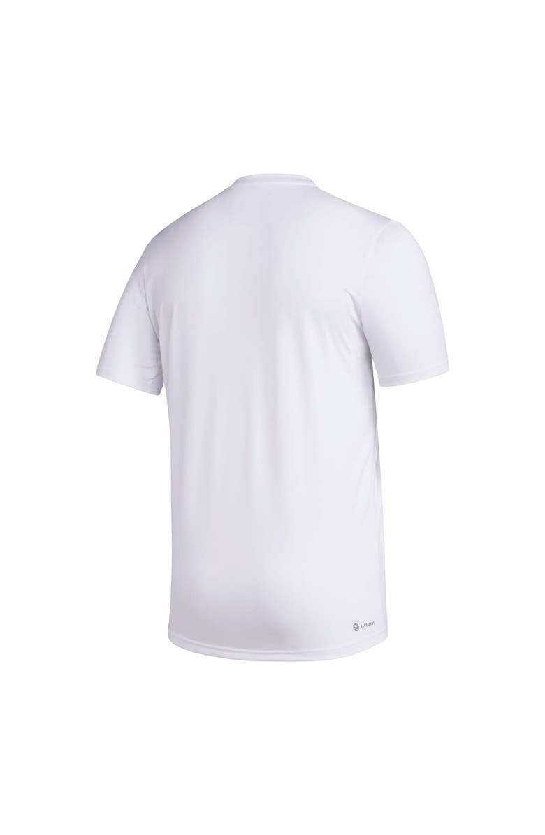 adidas Men's adidas x Rich Mnisi Pride Collection White Miami Hurricanes Pregame AEROREADY T-Shirt, Alternate, color, White