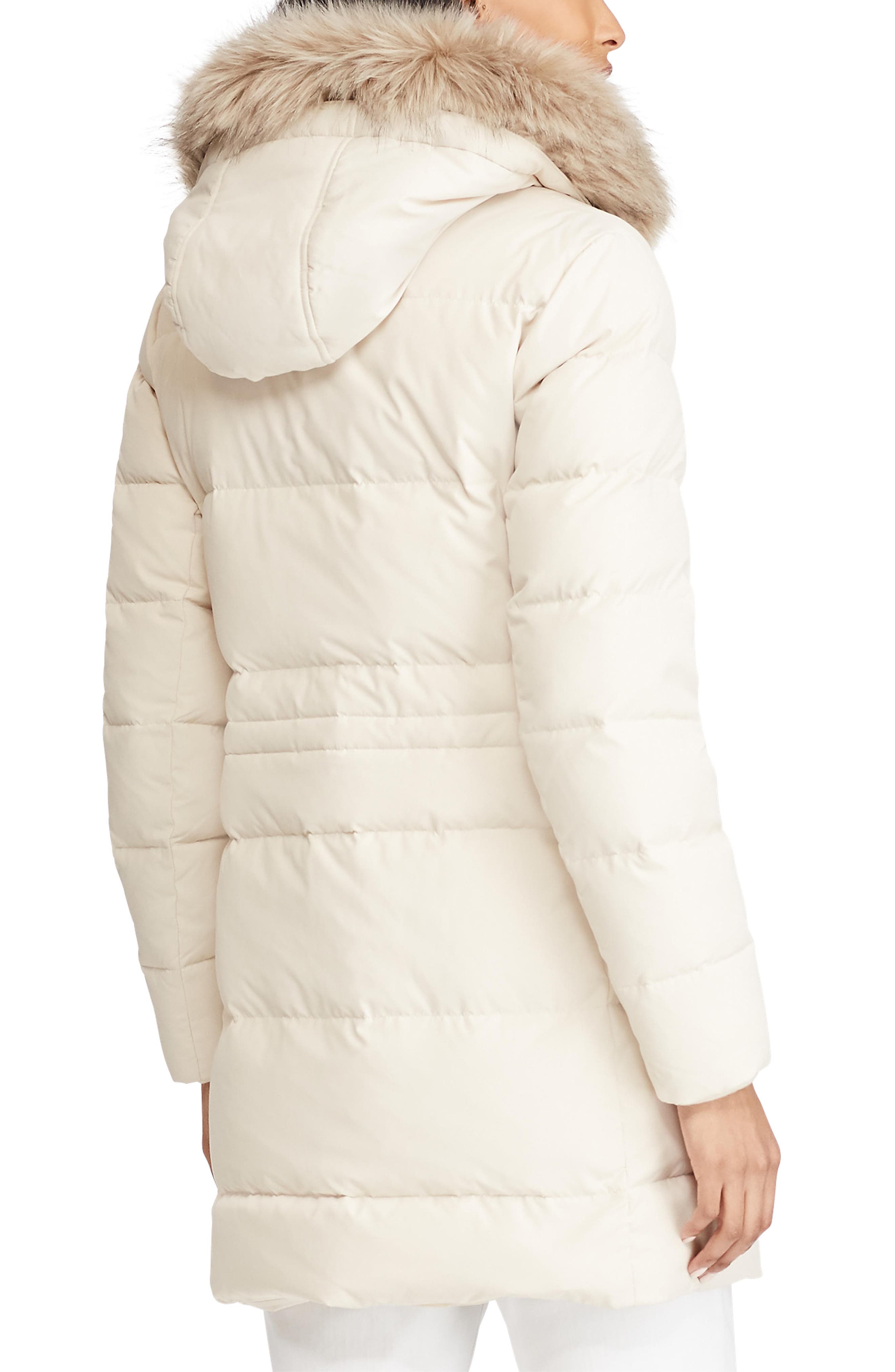 Faux Shearling Lined Down & Feather Coat - image 2