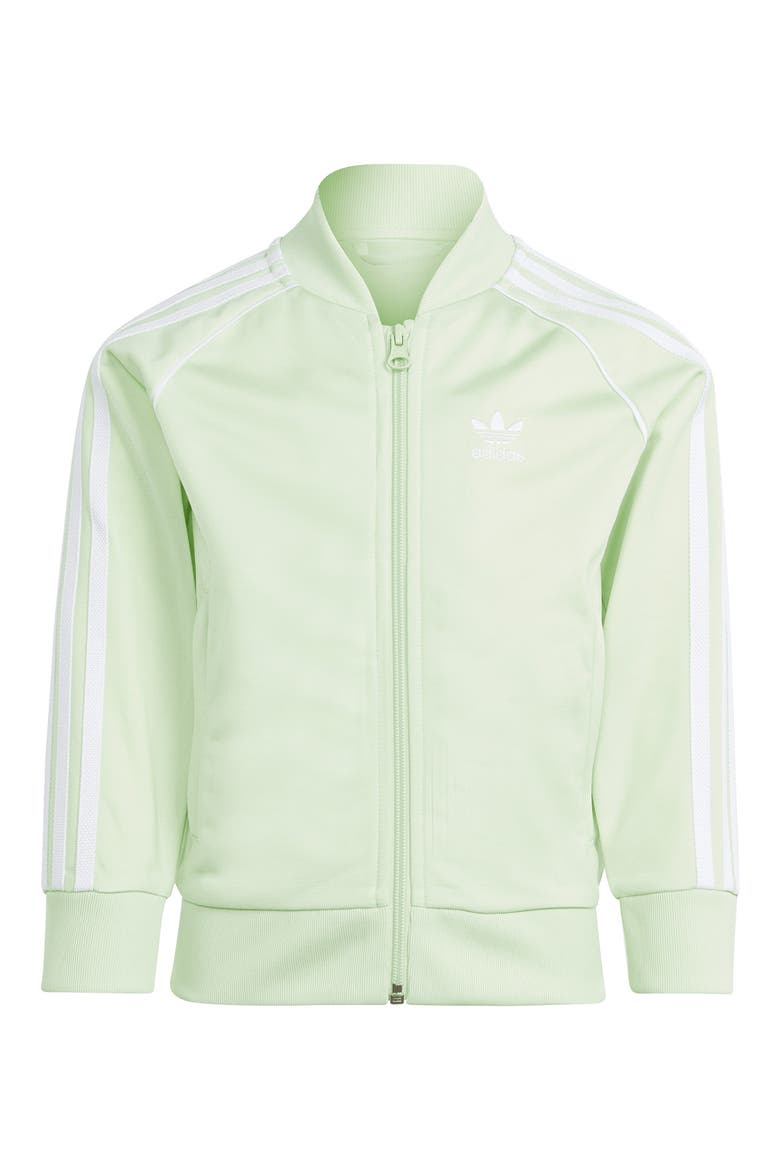Kids' Adicolor Superstar Recycled Polyester Track Jacket & Pants Set, Alternate, color, SEMI GREEN SPARK