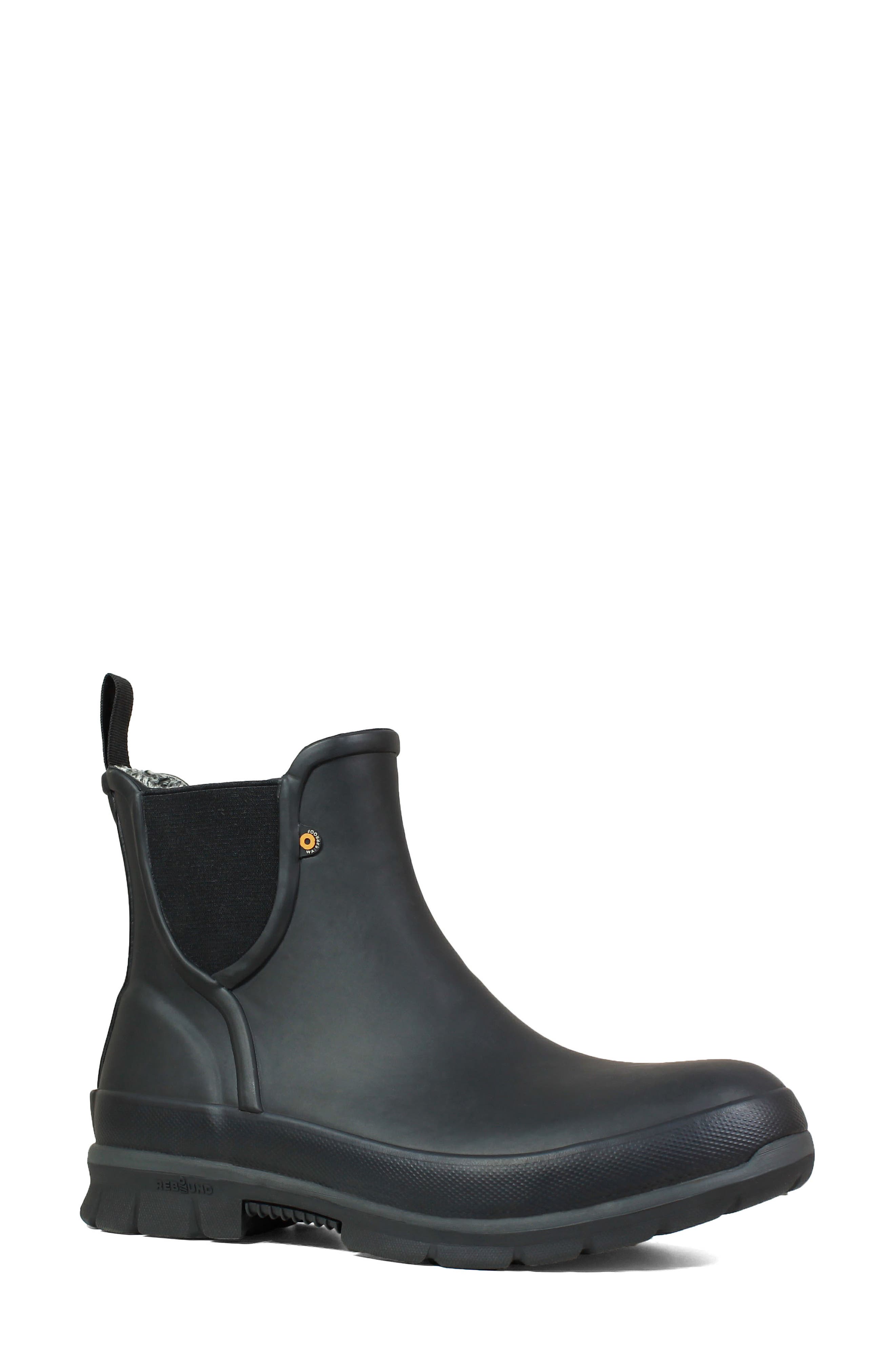 Amanda Plush Waterproof Slip-On Boot, Main, color, BLACK