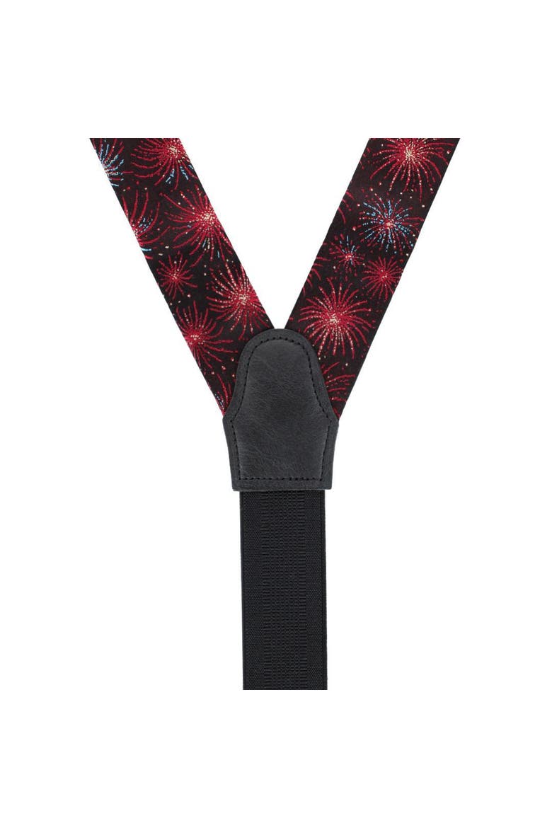 Illumination Explosion Silk Button End Suspenders, Alternate, color, Black