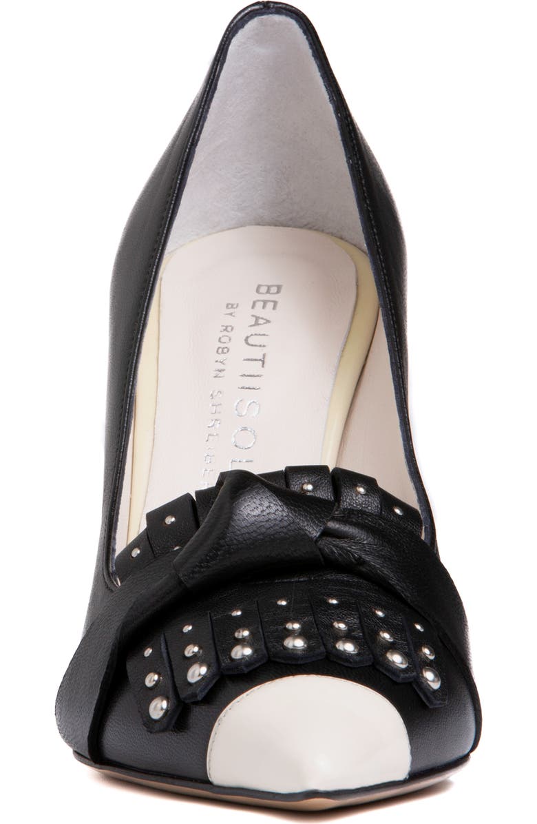 BEAUTIISOLES Octavia Kiltie Pointed Cap Toe Pump, Alternate, color,