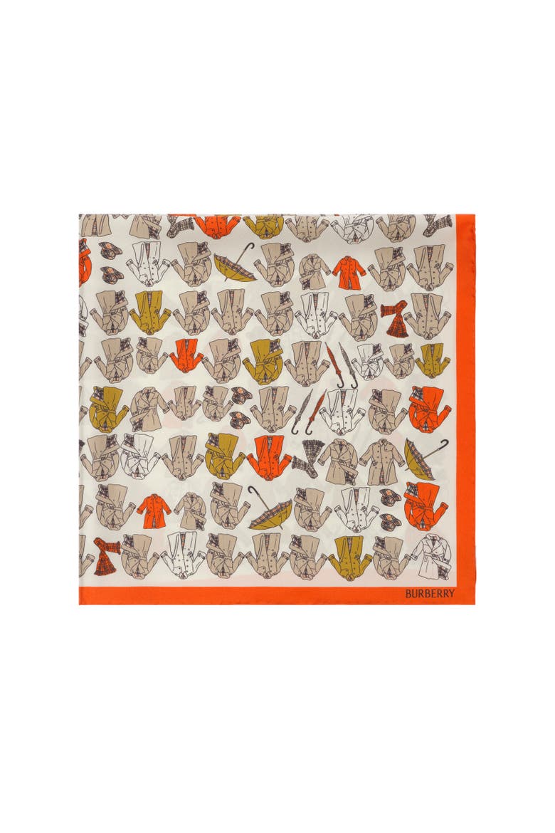 Trench Coat Silk Scarf, Alternate, color, Vintage Sand beige
