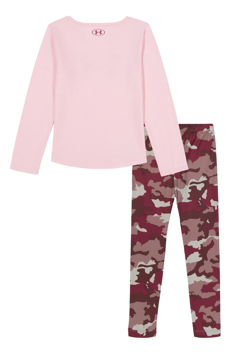 Under Armour Kids' Camo Long Sleeve T-Shirt & Leggings, Alternate, color, Prime Pink
