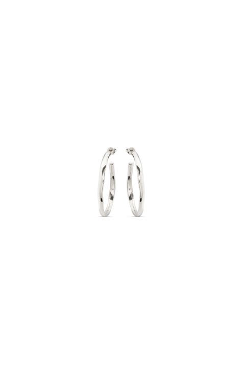 Sleek Open Hoop Earrings