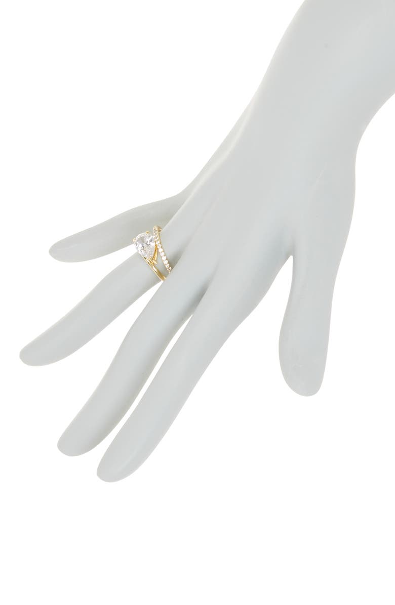 Covet Pear Faux Wrap Ring, Alternate, color, Gold