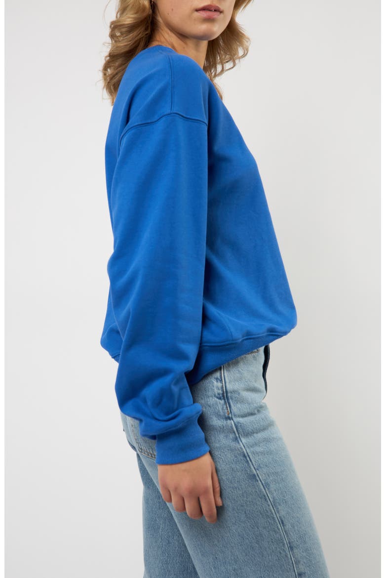 Le Ski Cotton Graphic Sweatshirt, Alternate, color, BLUE