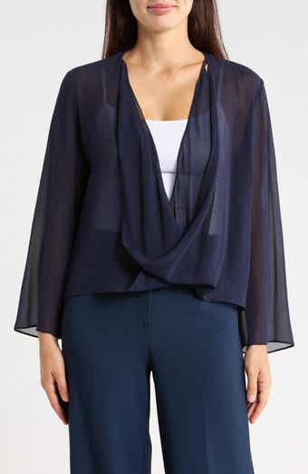 Tie Front Silk Jacket