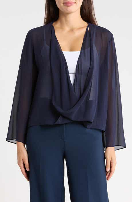Tie Front Silk Jacket