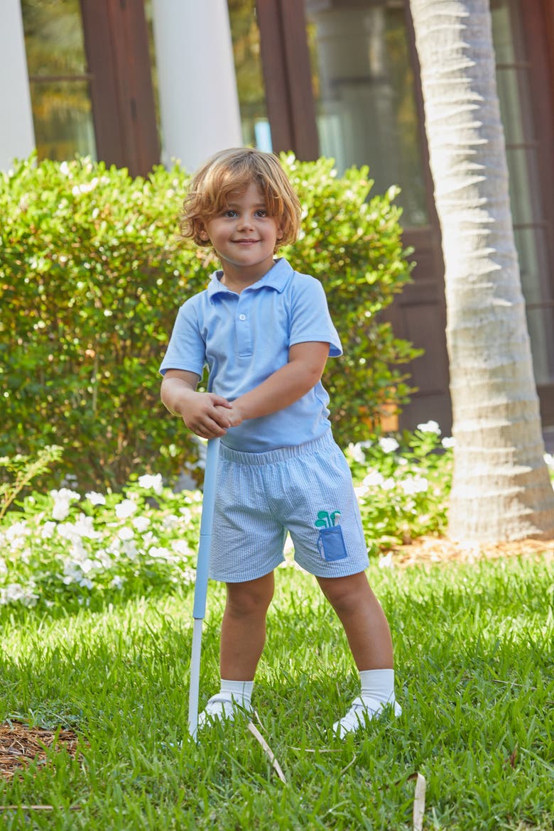 Kids' Short Sleeve Polo, Alternate, color, Light Blue