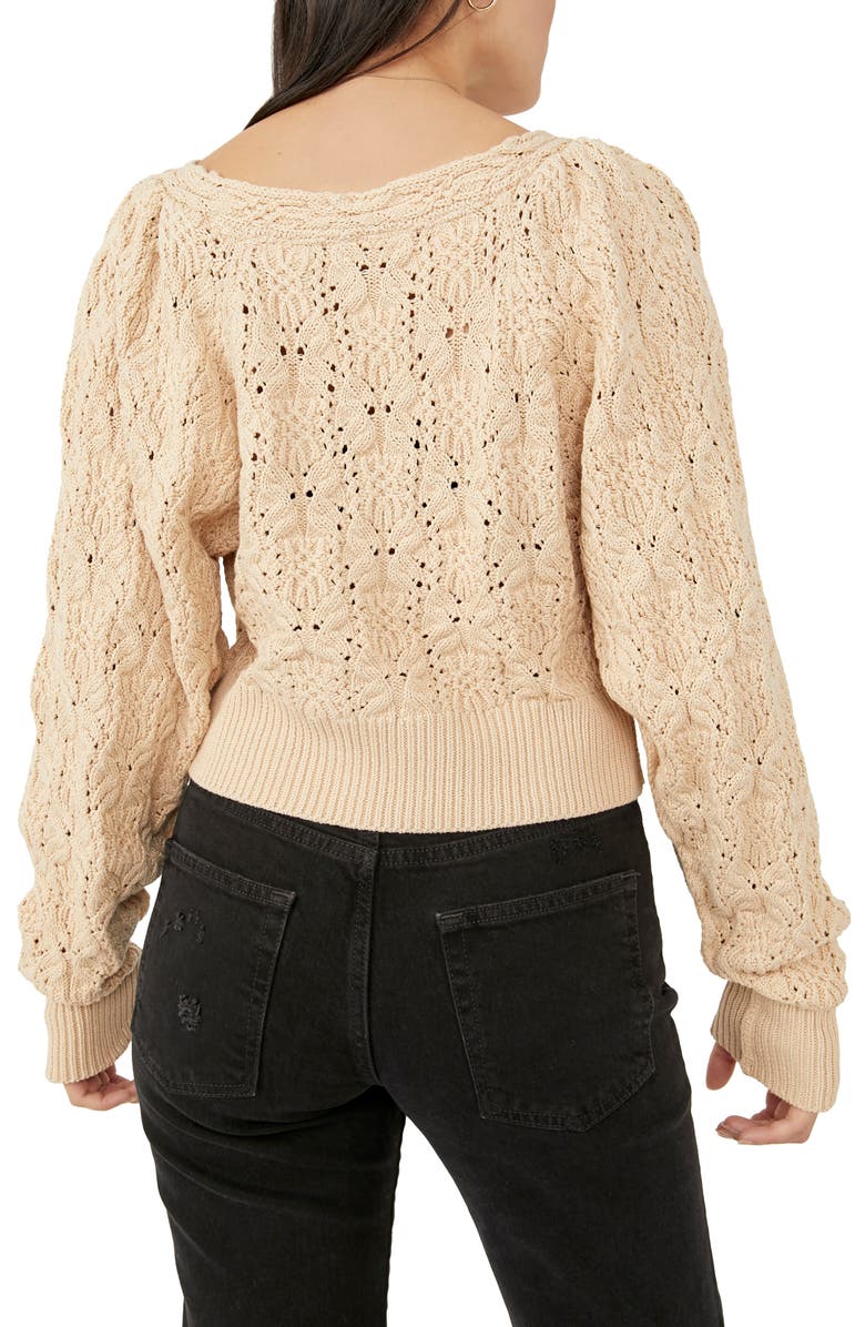 Free People Olive You Cable Wrap Cardigan, Alternate, color, 