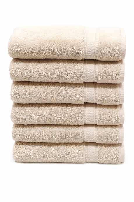 Sinemis Terry Hand Towels - Set of 6 - Beige