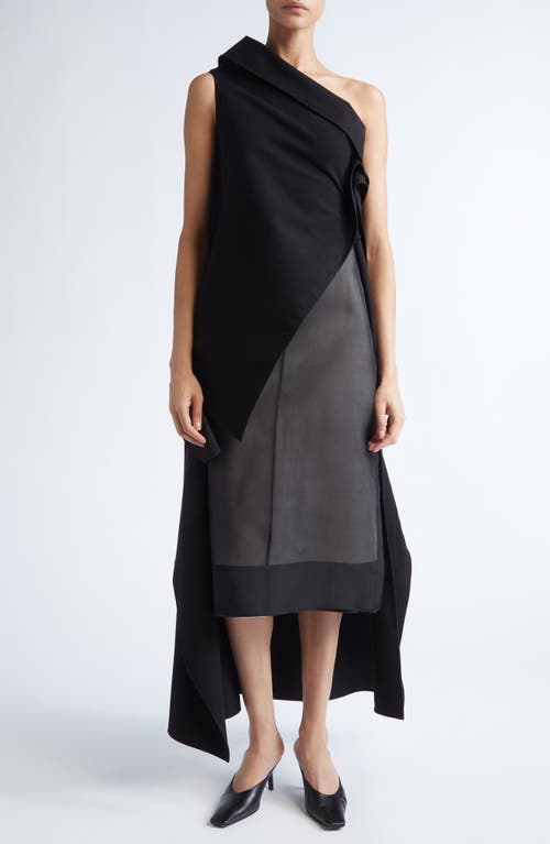 Gia Studios Lucienne Silk Midi Skirt In Black