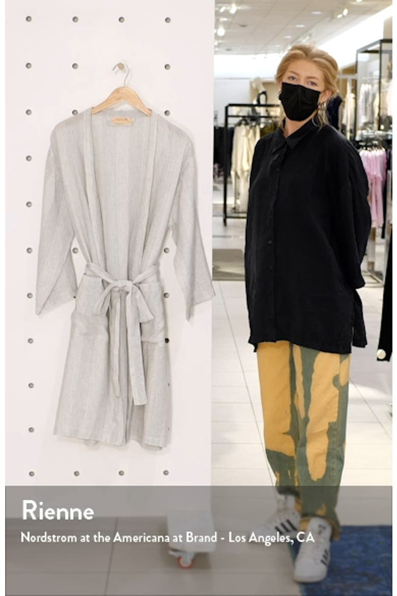 Stripe Linen Robe video