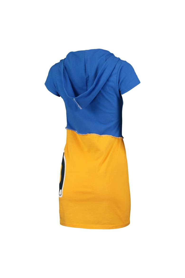 Women's Refried Apparel Royal/Gold Los Angeles Rams Sustainable Hooded Mini Dress, Alternate, color, Royal