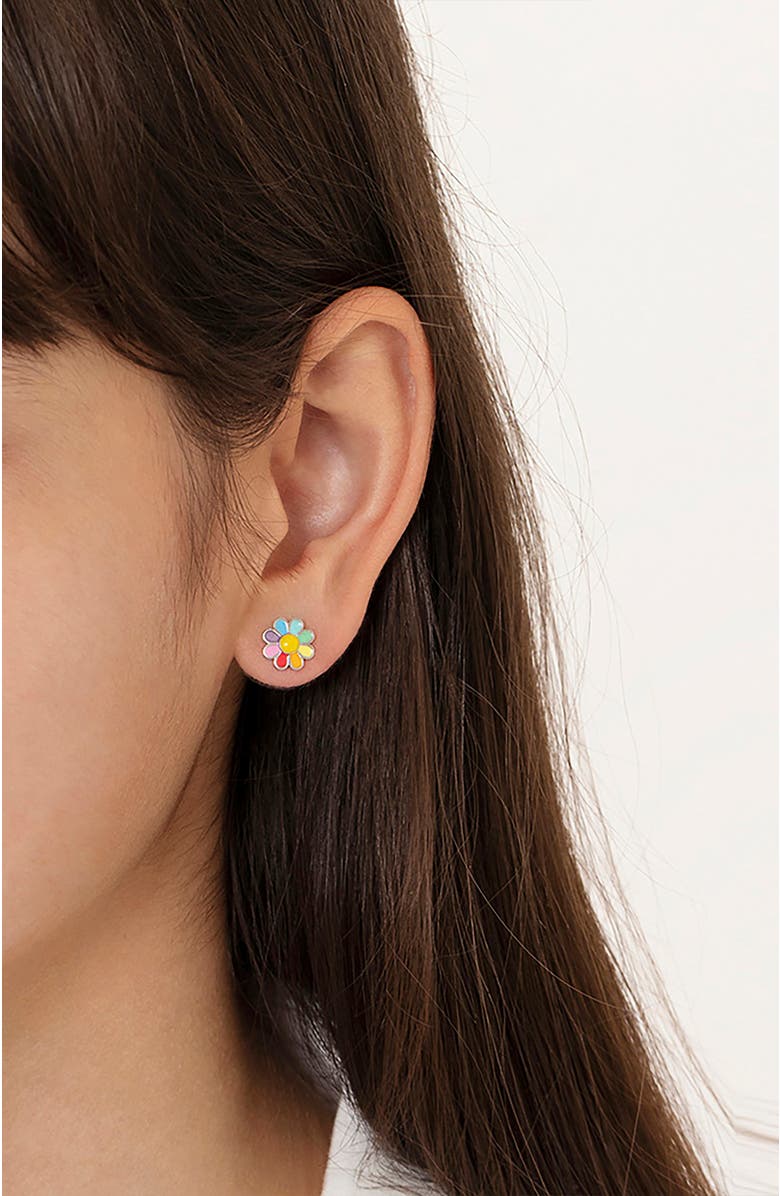 In Season Jewelry Rainbow Daisy Earrings, Alternate, color, Multi-Color