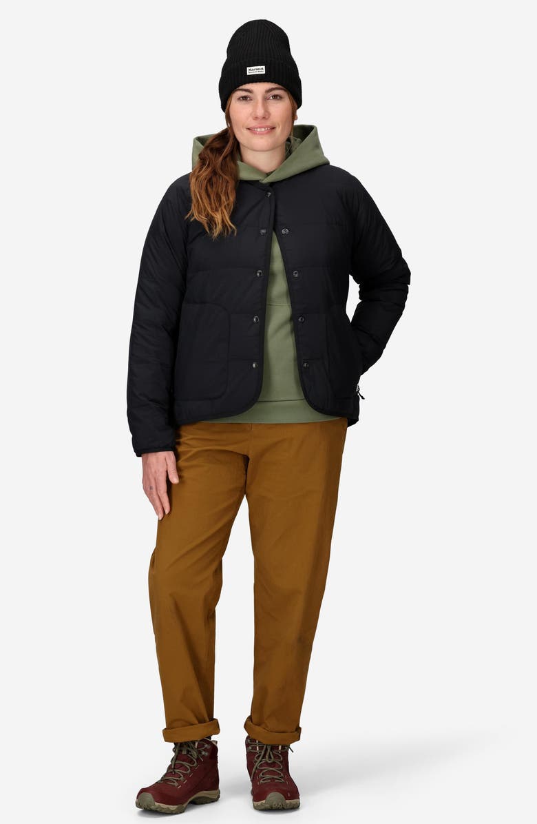 Marmot Ares Collarless 700 Fill Power Down Jacket, Alternate, color, Black