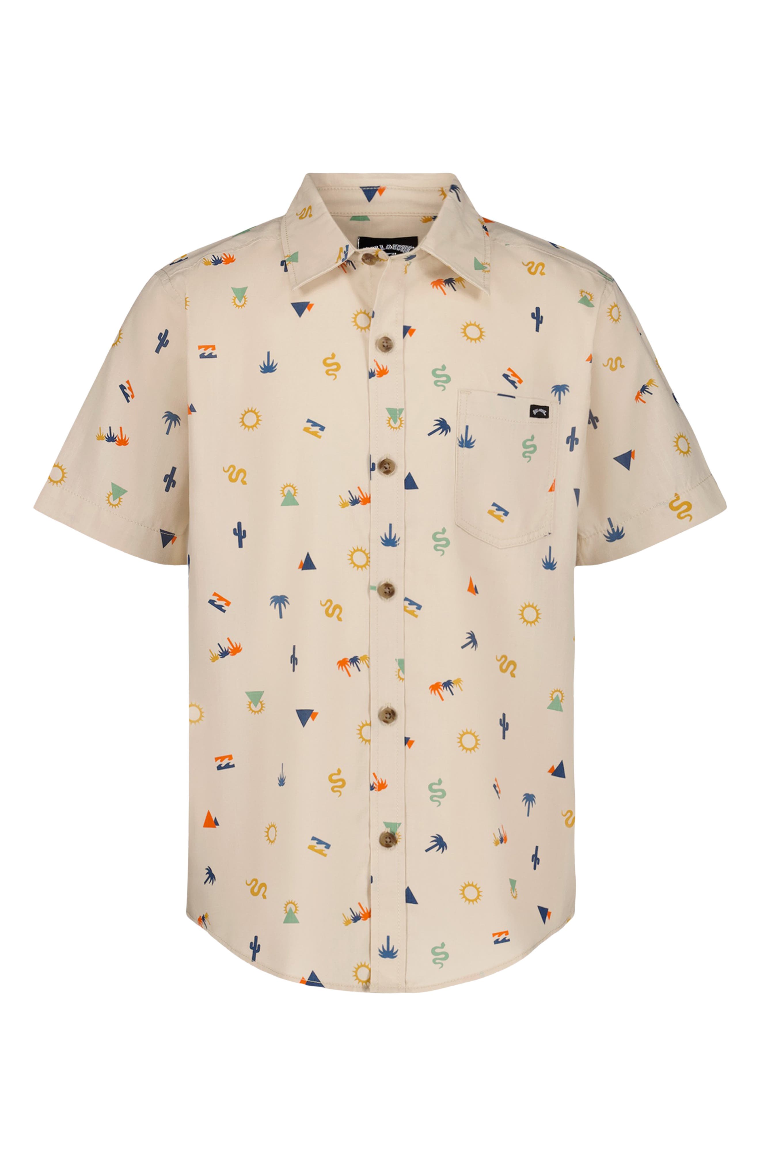 Billabong Kids' Sundays Short Sleeve Button-Up Shirt