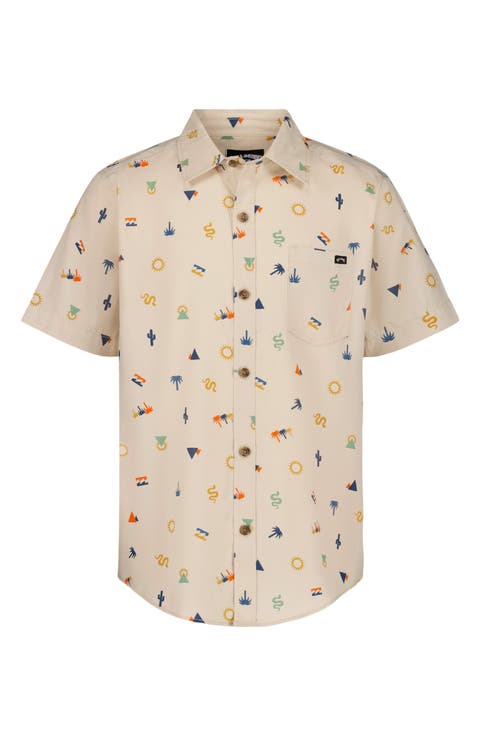 Kids' Sundays Short Sleeve Button-Up Shirt (Big Kid)
