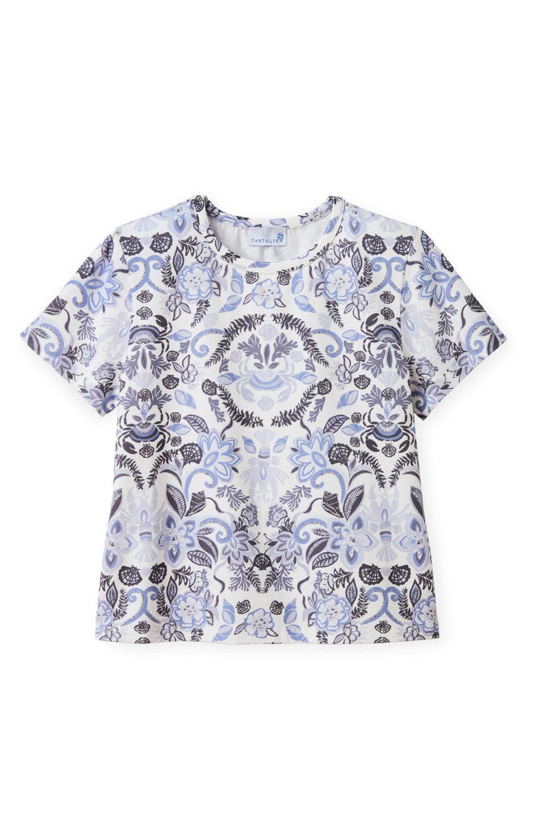 Cartolina Dylan Printed Tee, Main, color, White