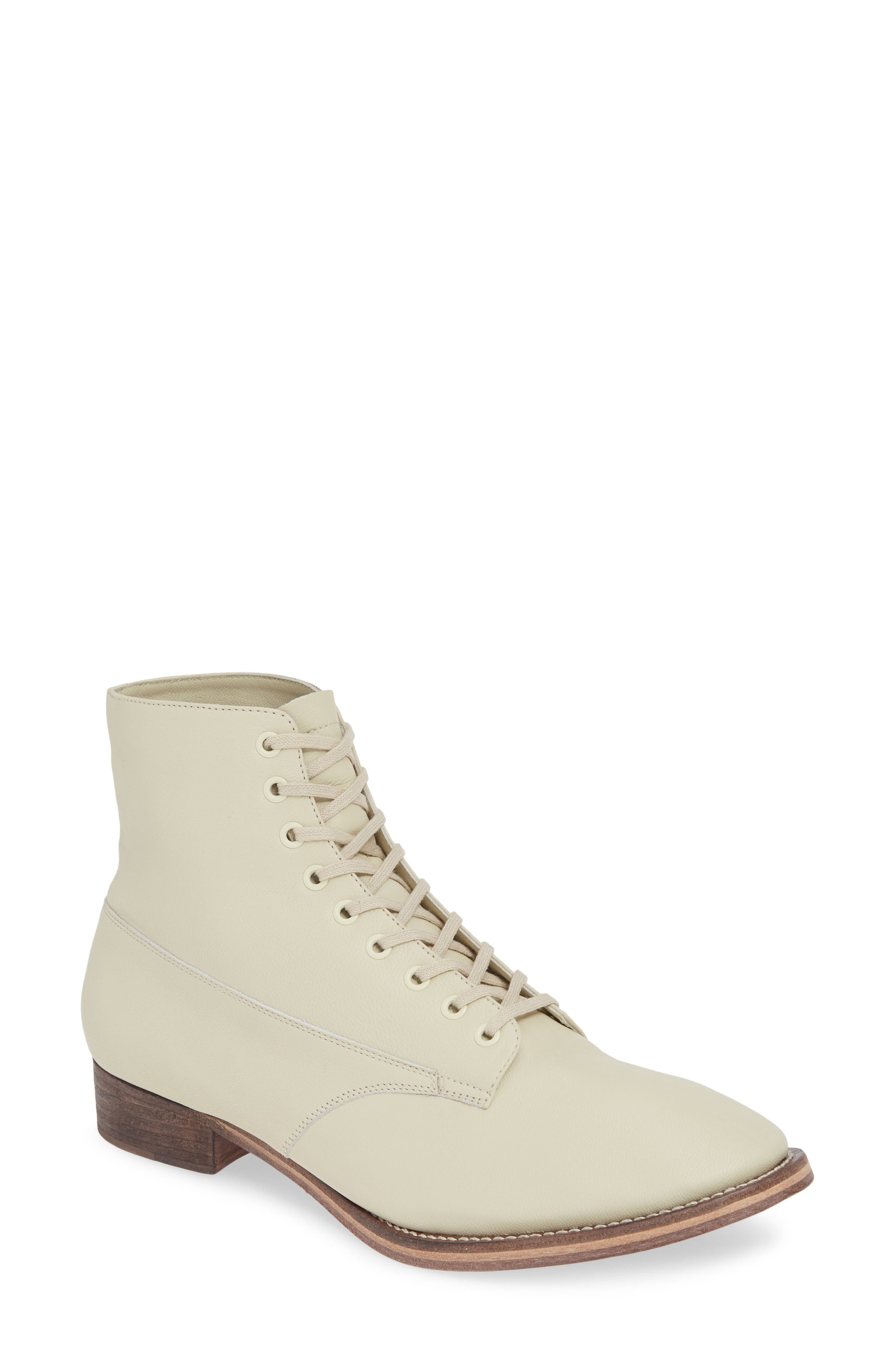 Boxcar Lace-Up Boot, Main, color, VANILLA